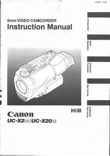 Canon UC X 2 Hi manual. Camera Instructions.